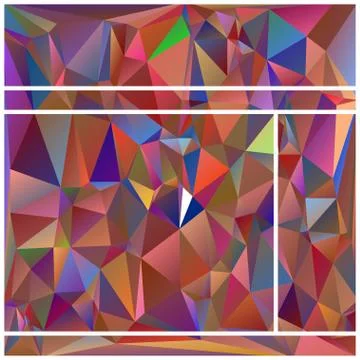 Abstract geometric pattern composed of triangular polygons Stock Illustration