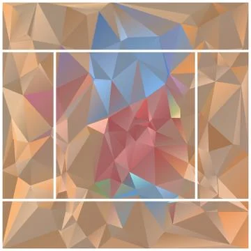 Abstract geometric pattern composed of triangular polygons Stock Illustration