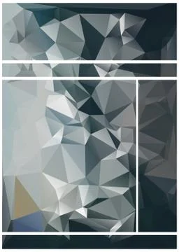 Abstract geometric pattern composed of triangular polygons Stock Illustration