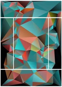 Abstract geometric pattern composed of triangular polygons 스톡 일러스트