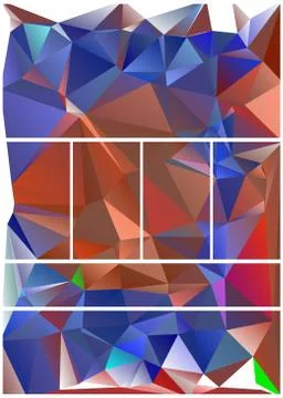 Abstract geometric pattern composed of triangular polygons Stockillustratie