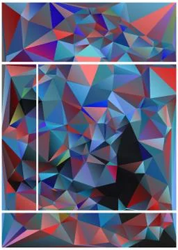 Abstract geometric pattern composed of triangular polygons Stockillustratie