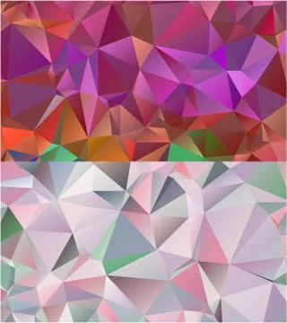 Abstract geometric pattern composed of triangular polygons Stock Illustration
