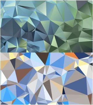 Abstract geometric pattern composed of triangular polygons Illustrazione stock