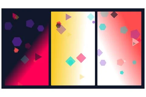 Abstract Geometric Pattern Composition Featuring Floating Polygonal Shapes .. Stockillustratie