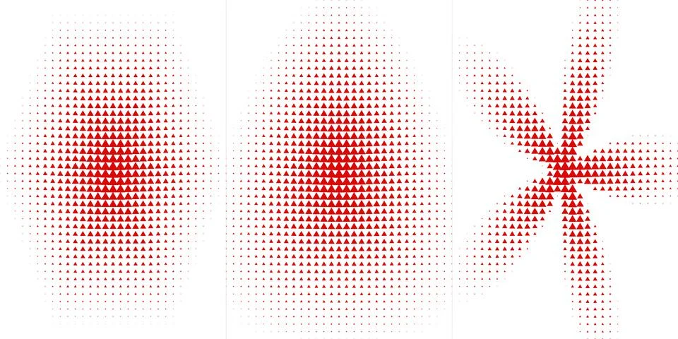 Abstract Geometric Pattern Composition of Red Triangles in Graphic Illustrati Stock Illustration