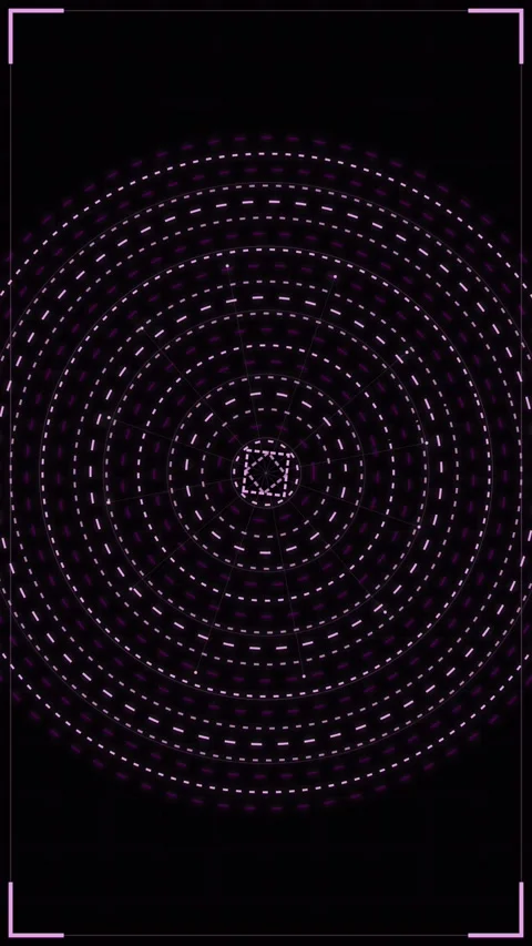 Abstract Geometric Pattern with Concentric Circles and Square in Center Stock Footage 347697776
