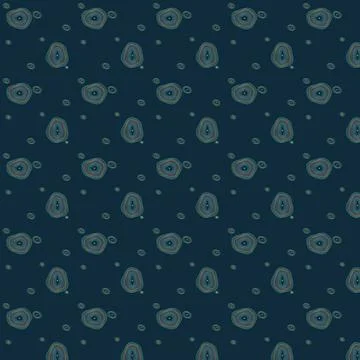 Abstract geometric pattern with concentric circles and dots on dark blue ba.. Stock Illustration