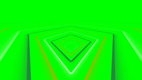 Abstract geometric pattern with concentric diamond shapes on green screen Stock Footage 341823681