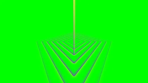 Abstract geometric pattern with concentric squares and a vertical light beam Stock Footage 340267968