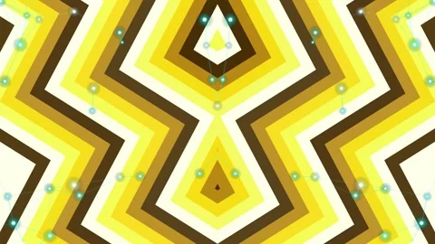 Abstract Geometric Pattern with Connected Light Points in Yellow Tones Stock Footage 332181880