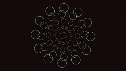 Abstract geometric pattern of connected white dots on black background for .. Stock Footage 337163830