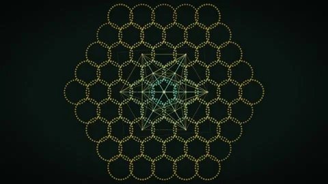Abstract geometric pattern with connecting lines and shapes Stock Footage 337380925
