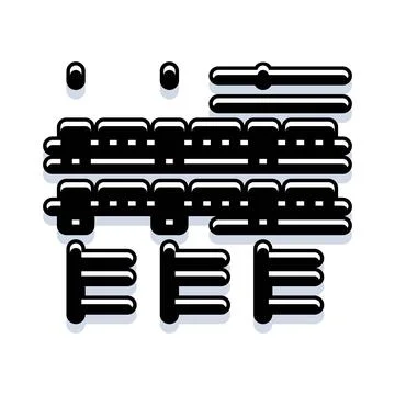 Abstract geometric pattern creating digital pixel art style Stock Illustration