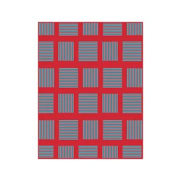 Abstract geometric pattern creating optical illusion in vibrant red Stock Illustration