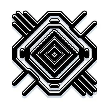 Abstract geometric pattern creating optical illusion minimal design Stock Illustration