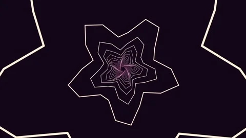 Abstract geometric pattern creating a star shape on dark background Stock Footage 337233753