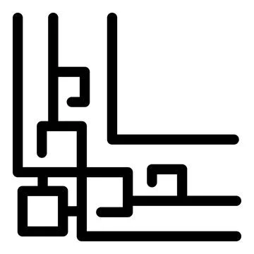 Abstract geometric pattern creating a unique corner design Stock Illustration