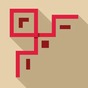 Abstract geometric pattern creating visual illusion with long shadow 스톡 일러스트