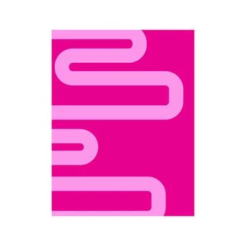 Abstract geometric pattern creating winding pink lines background Illustrazione stock