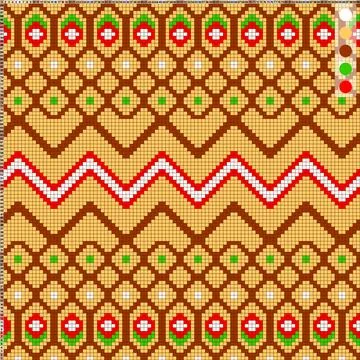 Abstract geometric pattern for cross-stitch or knitting Stock Illustration