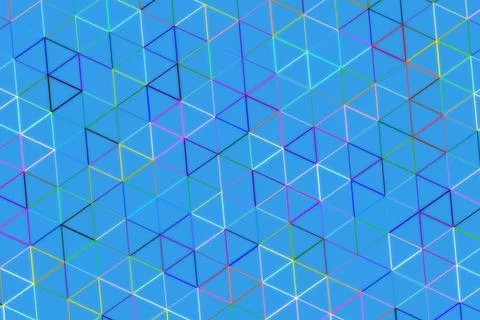 Abstract geometric pattern with cubes in blue shades Stock Illustration