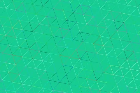Abstract geometric pattern with cubes in green shades Stock Illustration