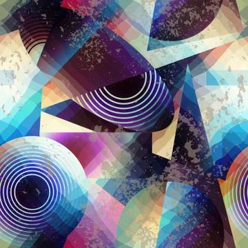 Abstract geometric pattern in cubism style. Illustrazione stock