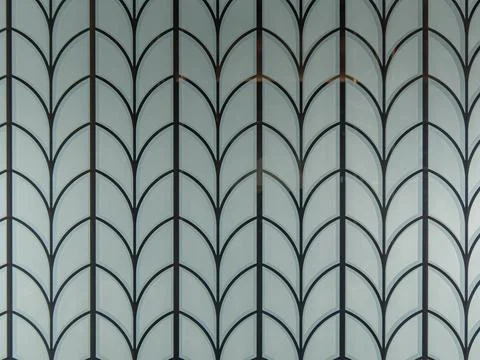 Abstract Geometric Pattern with Curved Lines Stock Photos