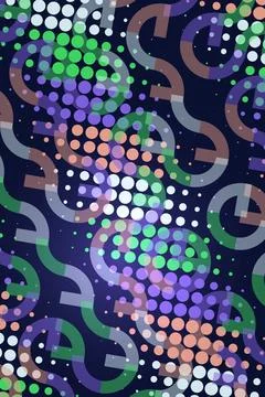 Abstract Geometric Pattern Dark Background Stock Illustration