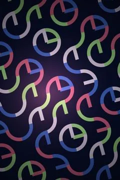 Abstract Geometric Pattern Dark Background Stock Illustration