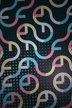 Abstract Geometric Pattern Dark Background イラスト素材