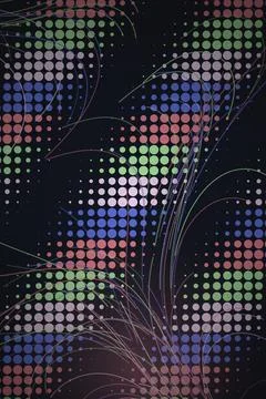 Abstract Geometric Pattern Dark Background Stock Illustration