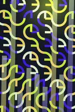 Abstract Geometric Pattern Dark Background Stock Photos