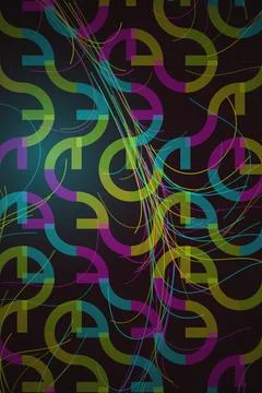 Abstract Geometric Pattern Dark Background Stock Photos