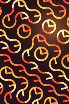 Abstract Geometric Pattern Dark Background Stock Photos