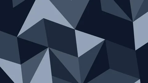 Abstract geometric pattern of dark blue and navy triangles with lighter blue  Stock Illustration