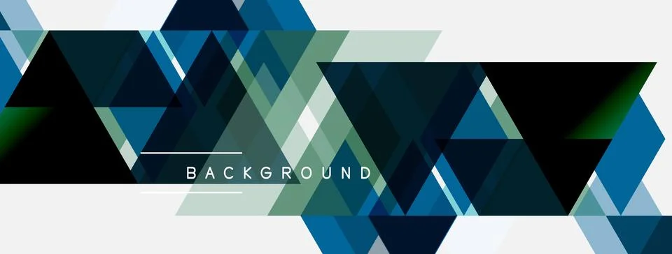 Abstract geometric pattern. Dark blues, greens, grays create layered triangul 스톡 일러스트