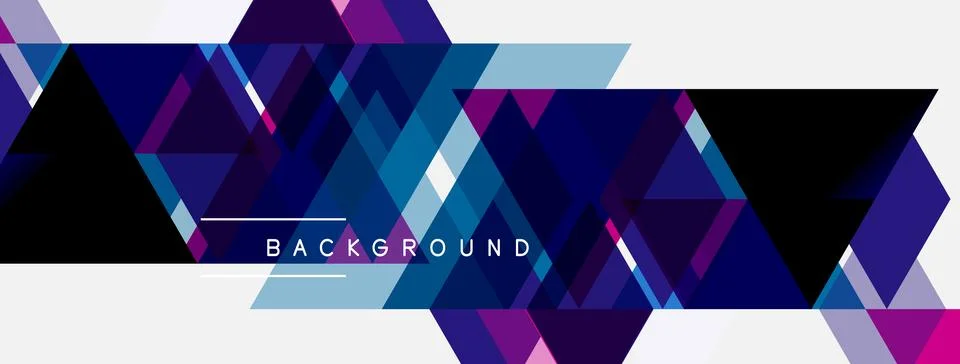 Abstract geometric pattern. Dark blues, purples, pinks create dynamic visual Stock Illustration