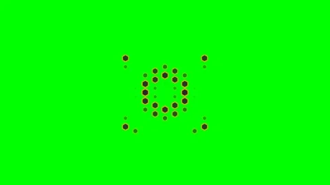 Abstract geometric pattern of dark hexagons on a vibrant green background Stock Footage 340267784