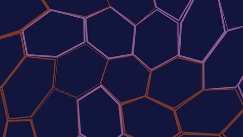 Abstract geometric pattern with dark purple hexagonal shapes Stock Illustration