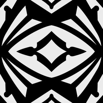 Abstract Geometric Pattern Design (Black, White) Stock Illustration