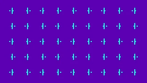 Abstract Geometric Pattern Design with Bright Cyan Elements on Deep Purple .. Video stock 341926058