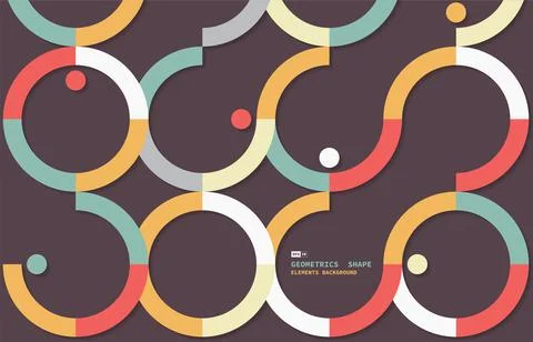 Abstract geometric pattern design of circles template artwork. Stock Illustration