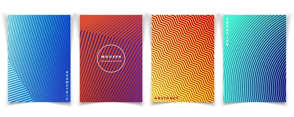Abstract geometric pattern design of color cover style. Stock-Illustration