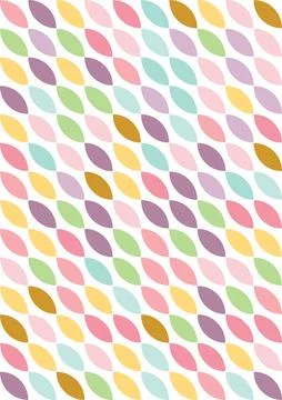 Abstract geometric pattern, design of repeating ovals of various pastel col.. Illustrazione stock