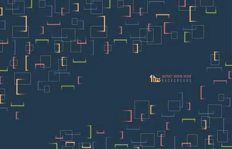 Abstract geometric pattern design of square template. Stock Illustration