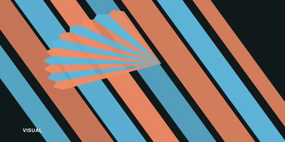 Abstract geometric pattern with diagonal colorful stripes 스톡 일러스트