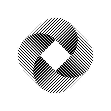 Abstract geometric pattern with diagonal lines and a central square Illustrazione stock