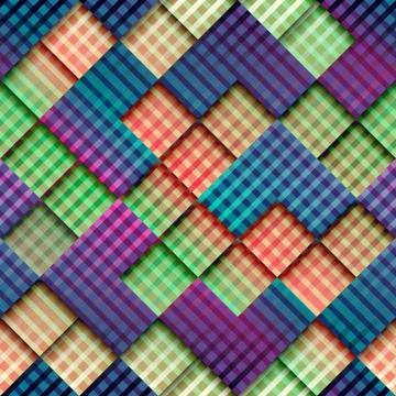 Abstract geometric pattern with diagonal plaid. Illustrazione stock